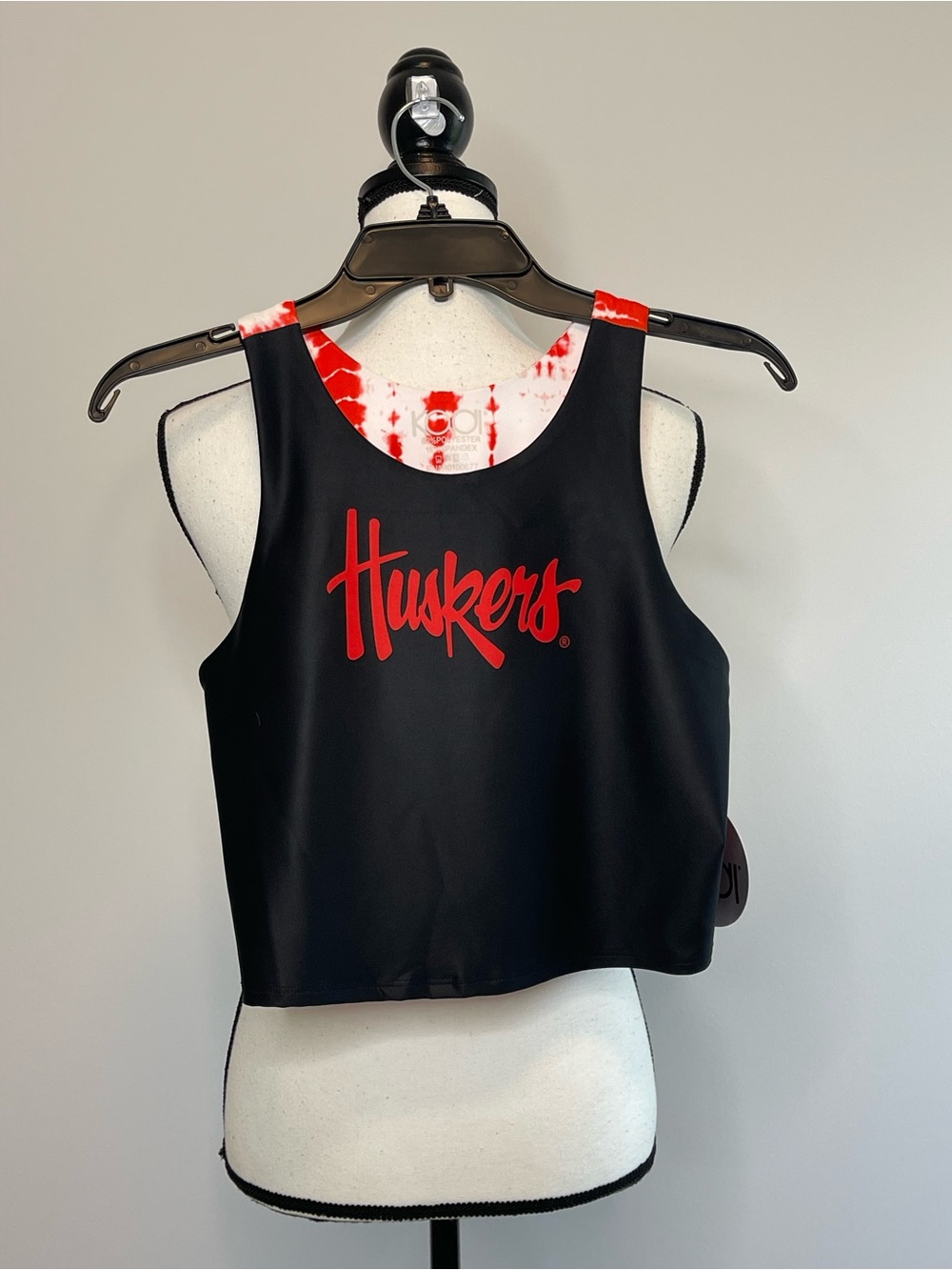 Kadi women's XL crop tank game day spirit gym new with tags go big red UNL NWT